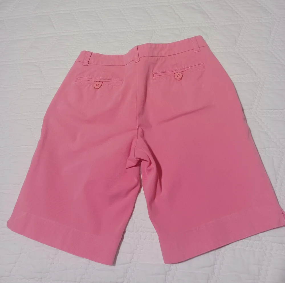 Lilly Pulitzer Gretchen High Rise Shorts Tailored Cotton Blend - Picture 2 of 7